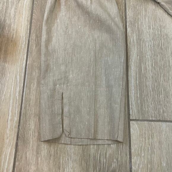 J.Jill Linen Stretch Pants Women’s Medium Beige Ankle Pull On Comfort Blend - Picture 8 of 9